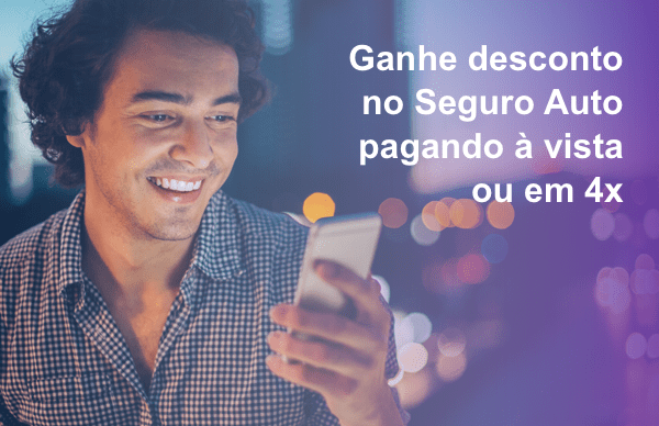 Ganhe desconto no Seguro Auto pagando &agrave; vista ou em 4x